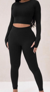 Classic Lounge Seamless 2 Piece Long Sleeve Top and Leggings