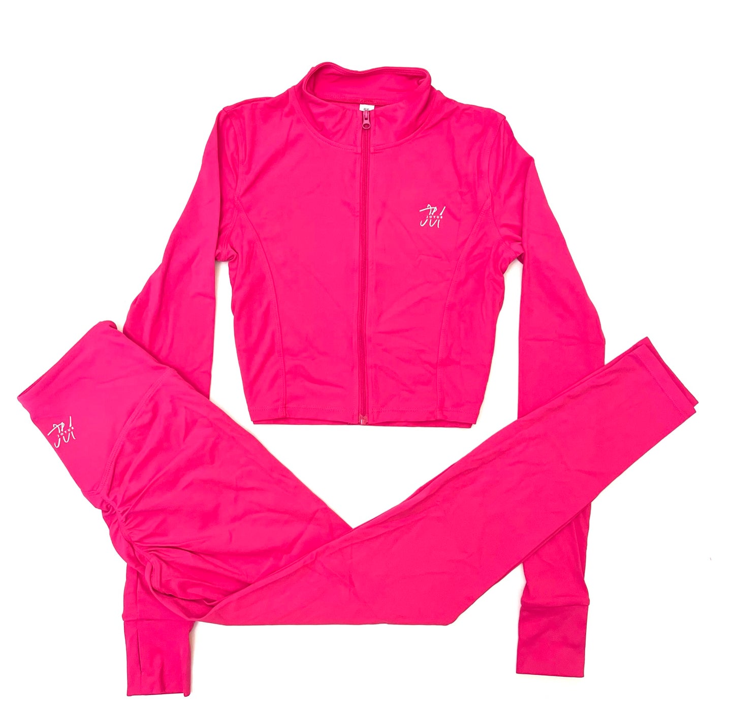 Soft Lightweight 2-Piece Set Crop Long Sleeve Jacket and Yoga Pants