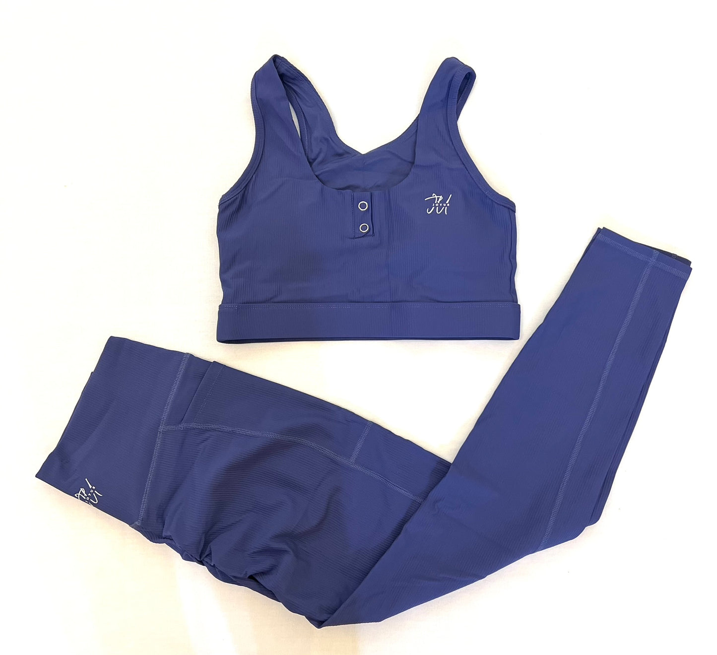 Support Active Wear 2-Piece Set Ribbed Yoga Pants and Sports Bra